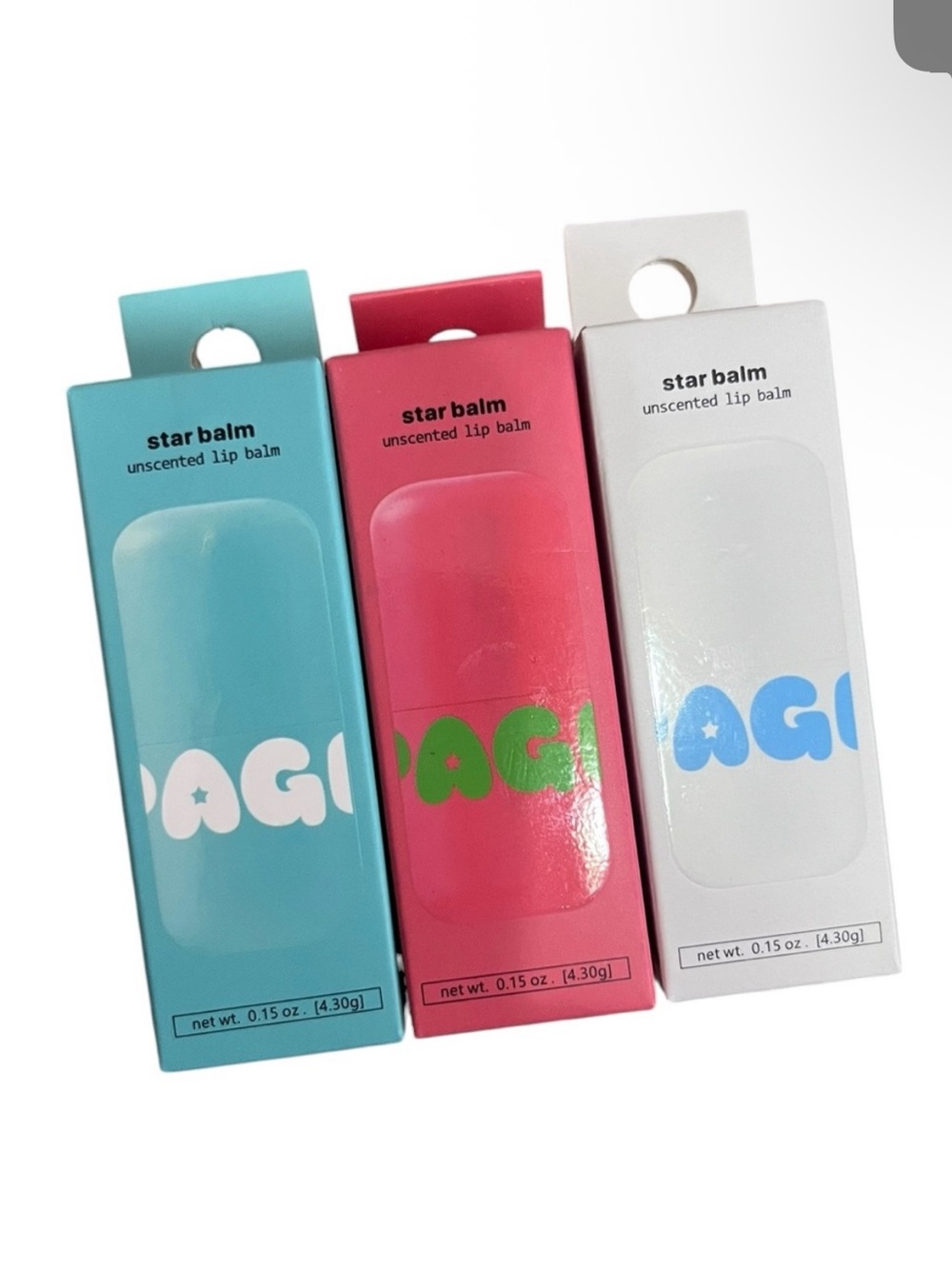 Pagevine Star Balm Bundle - Set of 3 Unscented Lip Balms